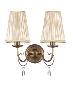 APPLIQUE 2 LUCI ONLI "DELIA" BRONZO E14